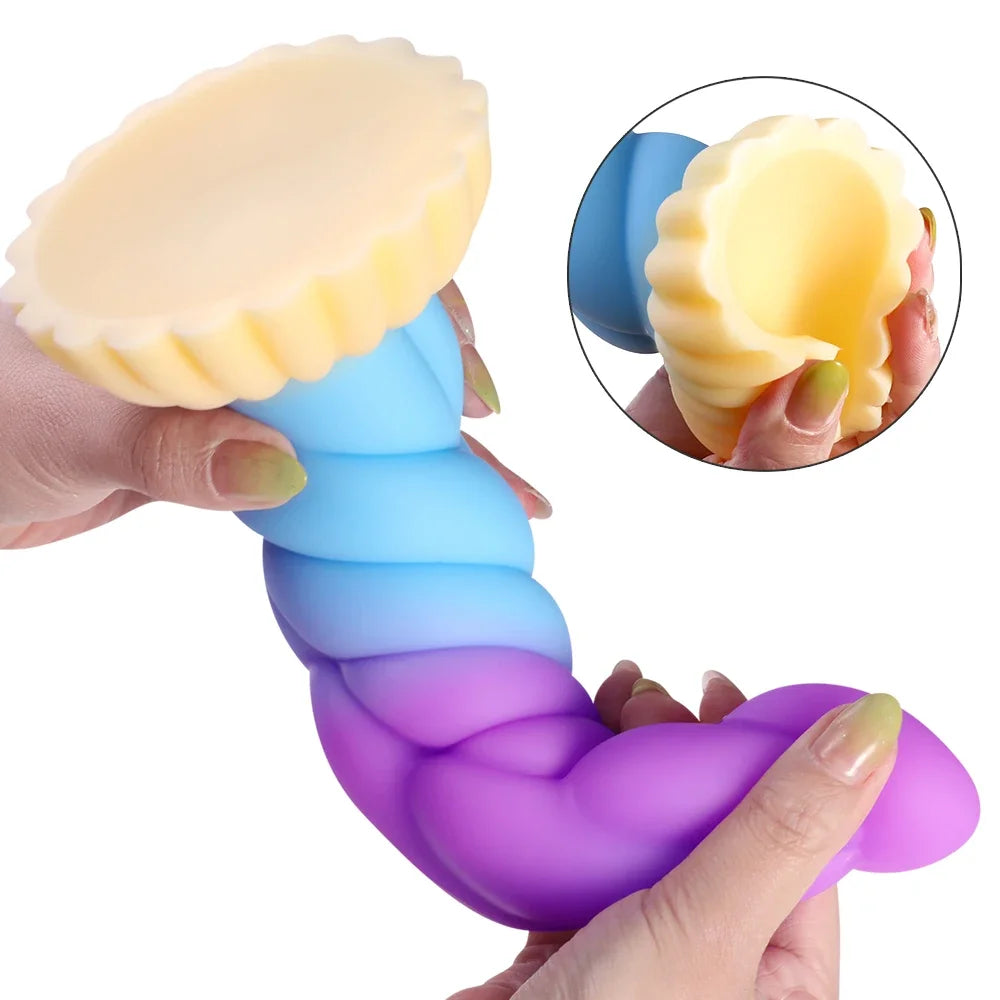 女用逼真怪物假阳具 带强力吸盘硅胶龙假阳具 前列腺按摩器 男用情趣用品