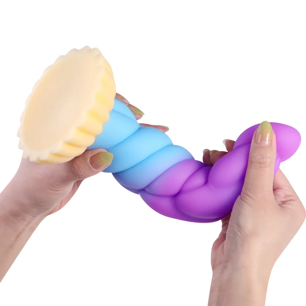 女用逼真怪物假阳具 带强力吸盘硅胶龙假阳具 前列腺按摩器 男用情趣用品