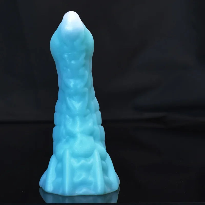 柔软硅胶逼真强吸力前列腺按摩器假阳具大号肛塞动物怪物龙假阳具女用性玩具